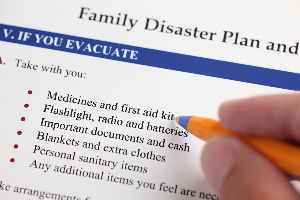 Being prepared for a natural disaster can be difficult, keeping your list simple helps.