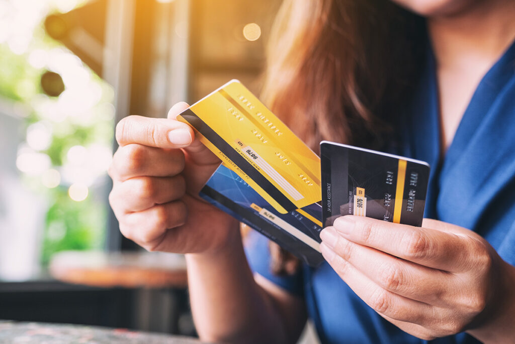 Minimum payments on multiple cards create a debt problem.