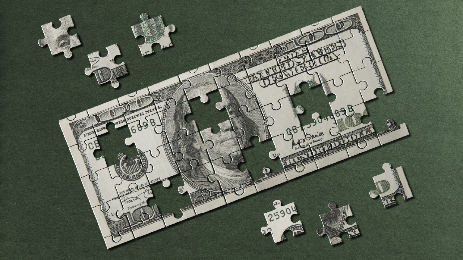 A $100 bill as a puzzle