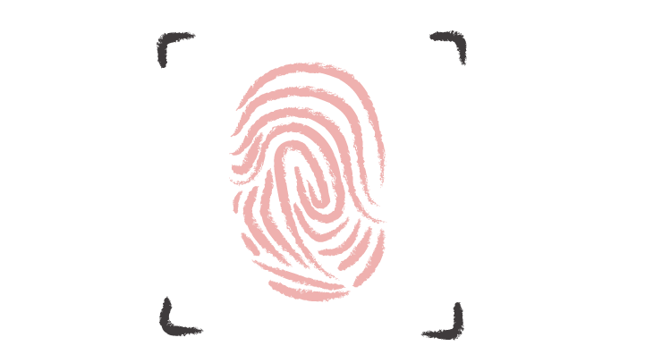 A fingerprint being scanned.
