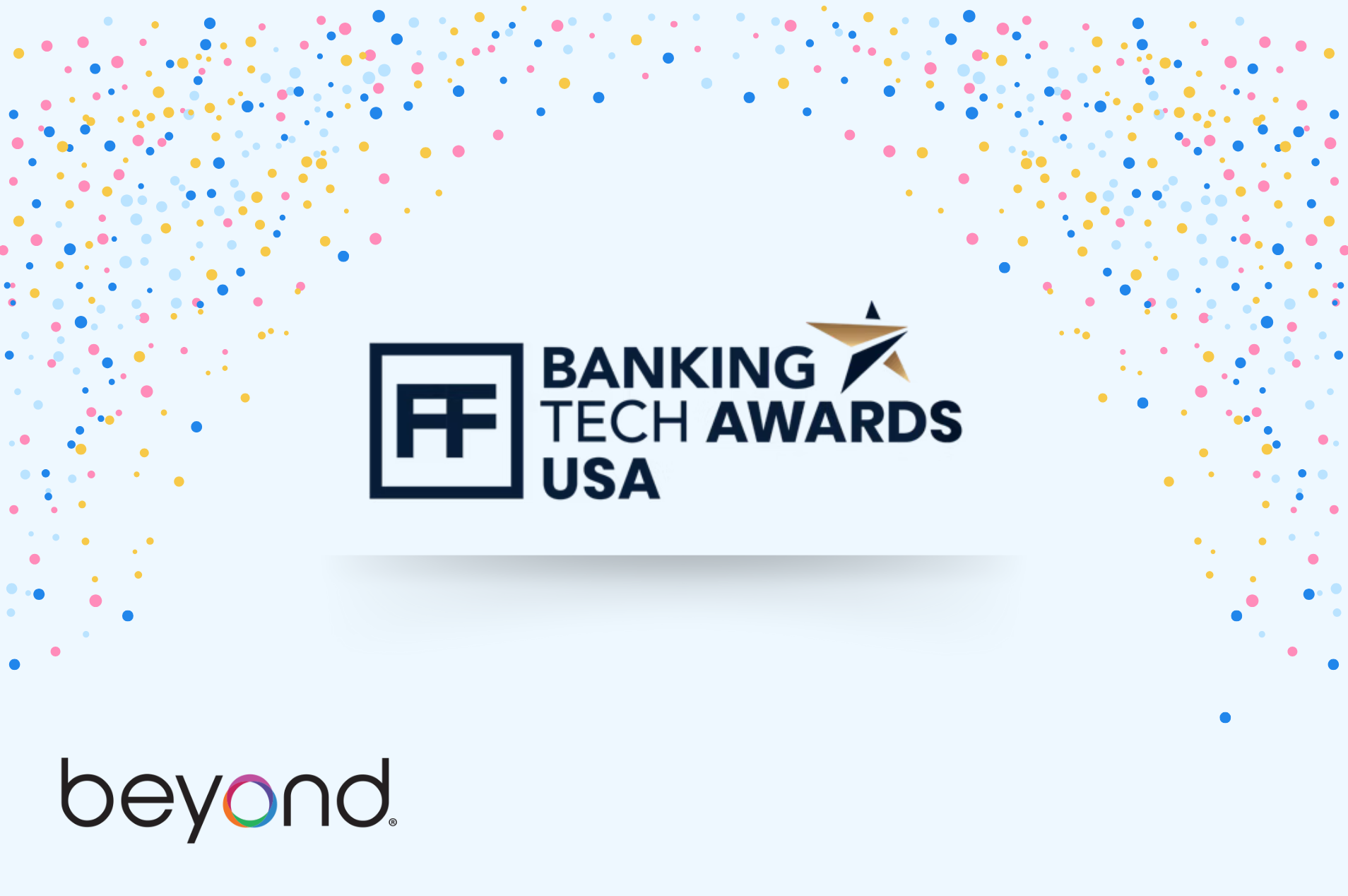 Banking Tech Awards USA logo and name next to Beyond Finance logo