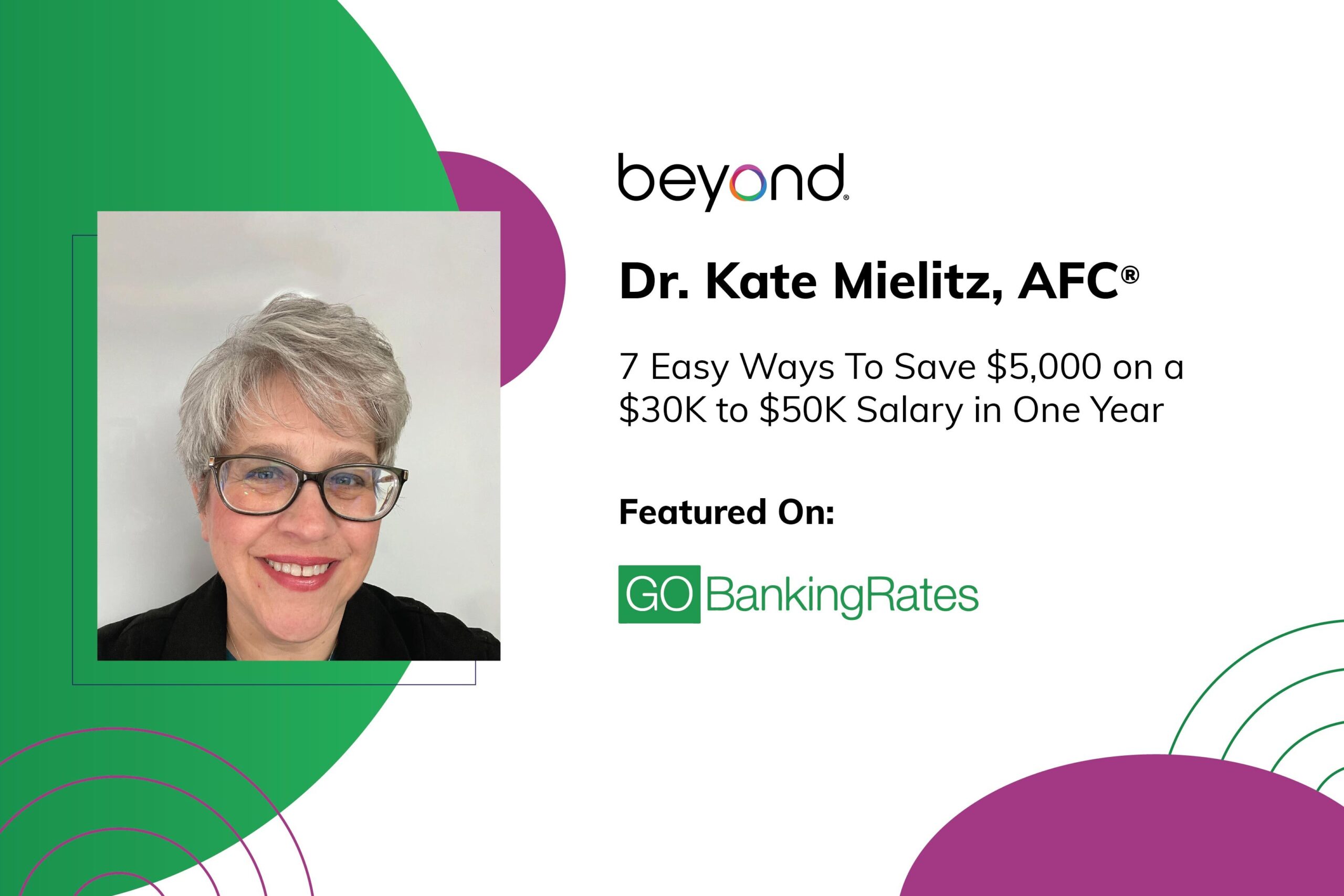 Dr. Kate helps Americans understand saving money with little money
