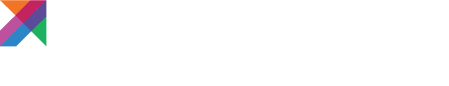Rising Beyond horizontal logo with tagline, white